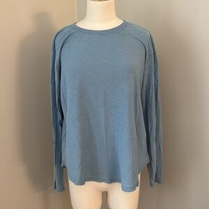 Denver Hayes Blue Long Sleeve Casual Top Sz L